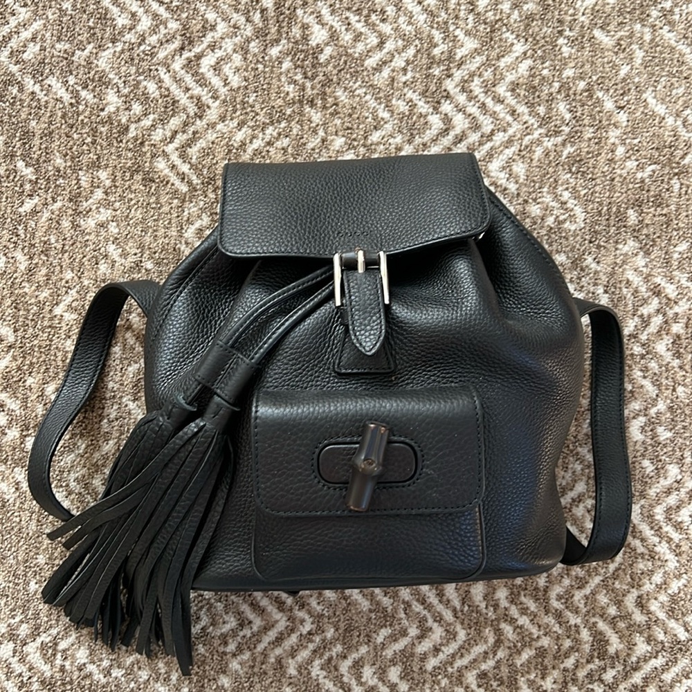 Black Gucci Backpack, like new, never used